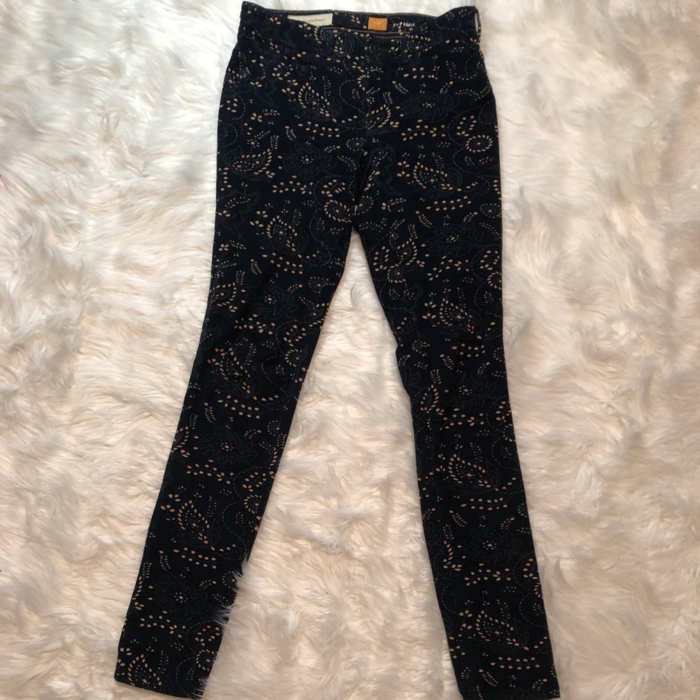 Anthropologie Navy Floral FIT | SERIF Size 27